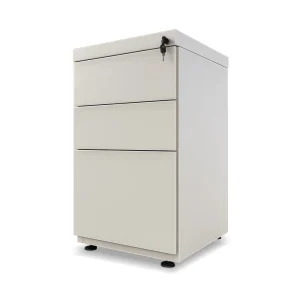 Archivador metálico 2x1 frente plano gris Magru S.A.S en acero cold rolled con gaveta carpetero y dos cajones auxiliares – mobiliario metálico en Bogotá