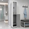Locker metálico 2 puestos vertical en acero cold rolled calibre 22, puertas con porta candado y ventilación, niveladores de piso y pintura electroestática, fabricado por Magru S.A.S. en Bogotá