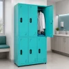 Locker metálico 6 puestos vertical en acero cold rolled calibre 22, puertas con porta candado y ventilación, niveladores de piso y pintura electroestática, fabricado por Magru S.A.S. en Bogotá
