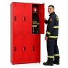 Locker metálico 6 puestos vertical en acero cold rolled calibre 22, puertas con porta candado y ventilación, niveladores de piso y pintura electroestática, fabricado por Magru S.A.S. en Bogotá