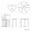 mesa-abatible-hexagonal-acople-redondo-dimensiones Mesa Abatible Hexagonal Redonda | Mobiliario Universitario