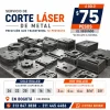 Servicio de corte láser de metal en Bogotá. Corte de láminas Cold Rolled calibres 24, 22, 20, 18, 16 y 14, y Hot Rolled de 3 mm, 4 mm, 6 mm, 5/16" y 3/8". Desde $75 pesos por segundo. No incluye el material.