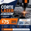 Servicio de corte láser de metal en Bogotá. Corte de láminas Cold Rolled calibres 24, 22, 20, 18, 16 y 14, y Hot Rolled de 3 mm, 4 mm, 6 mm, 5/16" y 3/8". Desde $75 pesos por segundo. No incluye el material.