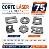Servicio de corte láser de metal en Bogotá. Corte de láminas Cold Rolled calibres 24, 22, 20, 18, 16 y 14, y Hot Rolled de 3 mm, 4 mm, 6 mm, 5/16" y 3/8". Desde $75 pesos por segundo. No incluye el material.